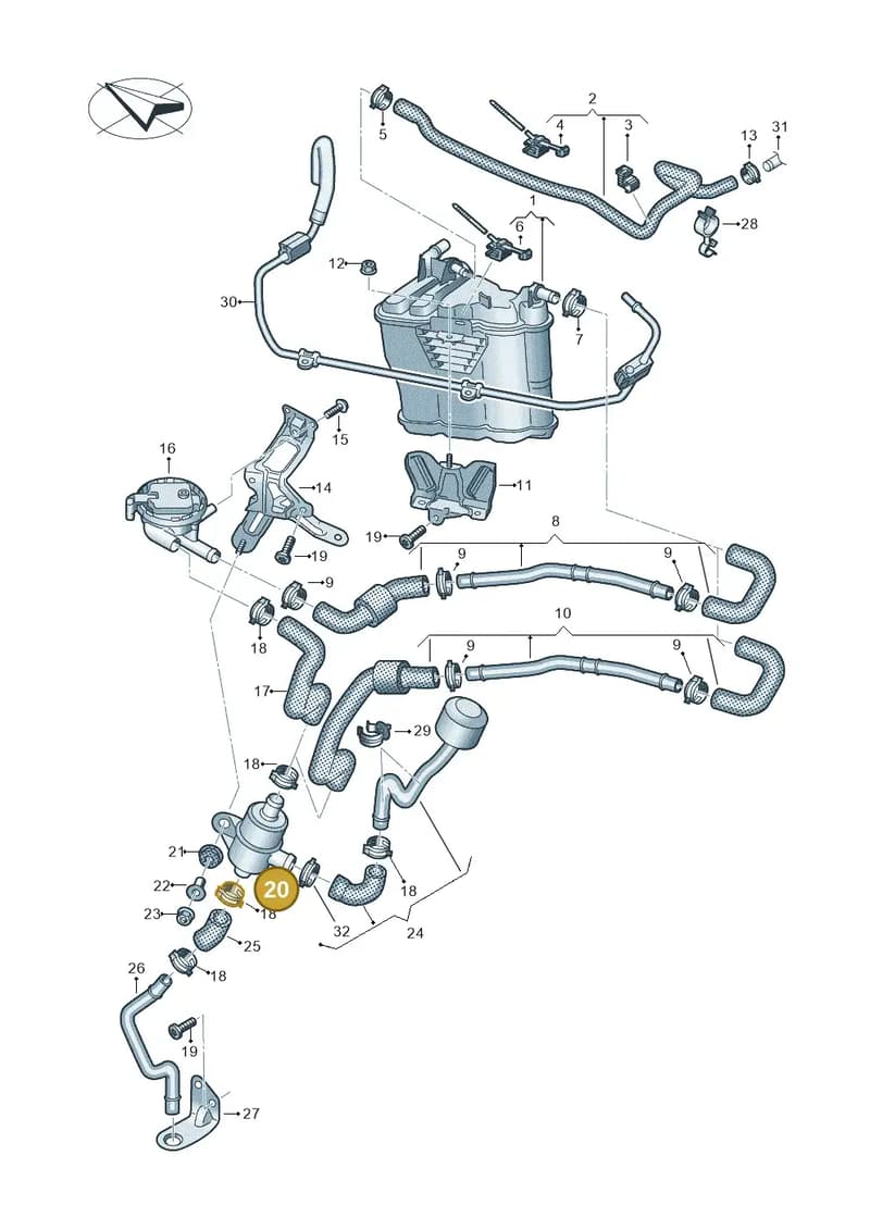 4S0201752 — Audi R8 Spyder (2015-2024) diagram 872201800, position 20
