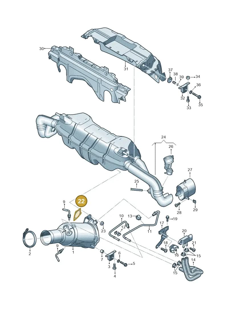4S0253115A — Audi R8 Spyder (2015-2024) diagram 872253088, position 22