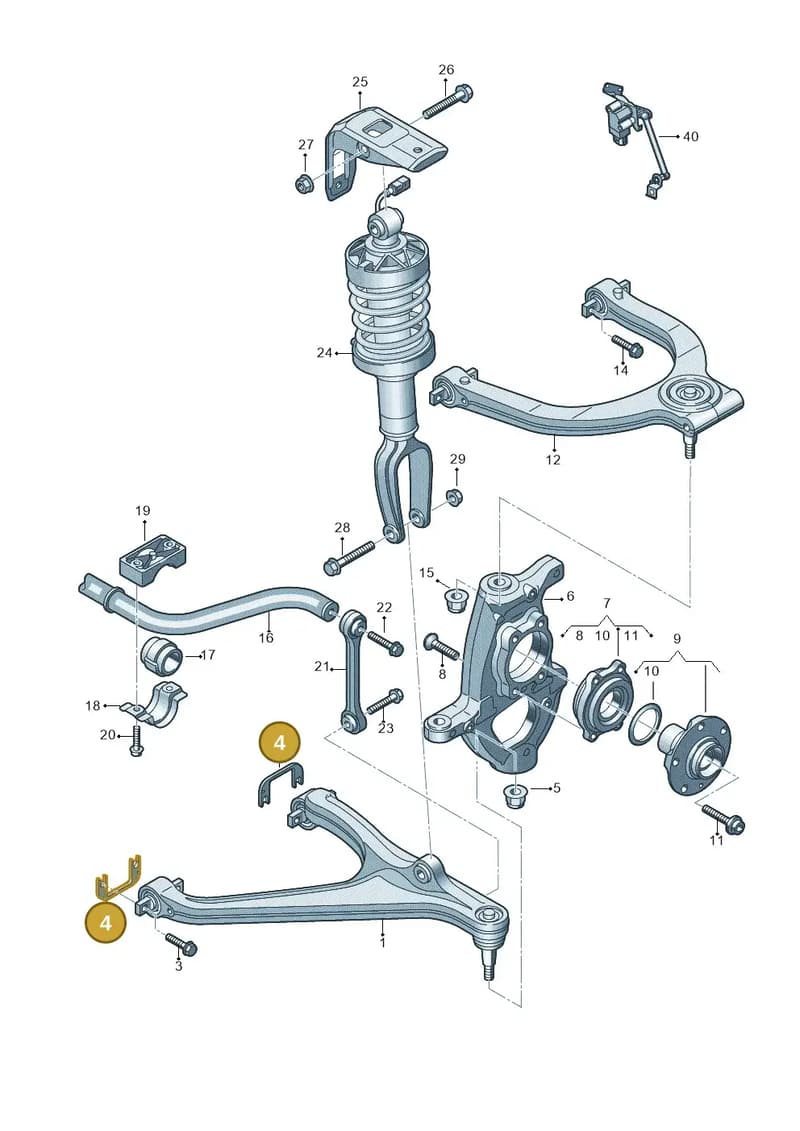 4S0407203C — Audi R8 Spyder (2015-2024) diagram 872407000, position 4