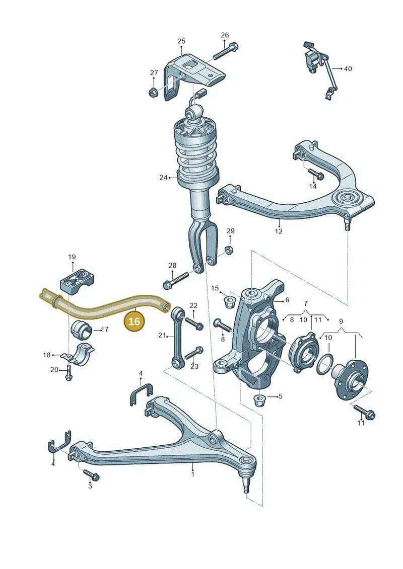 4S0411309 — Audi R8 Spyder (2015-2024) diagram 872407000, position 16
