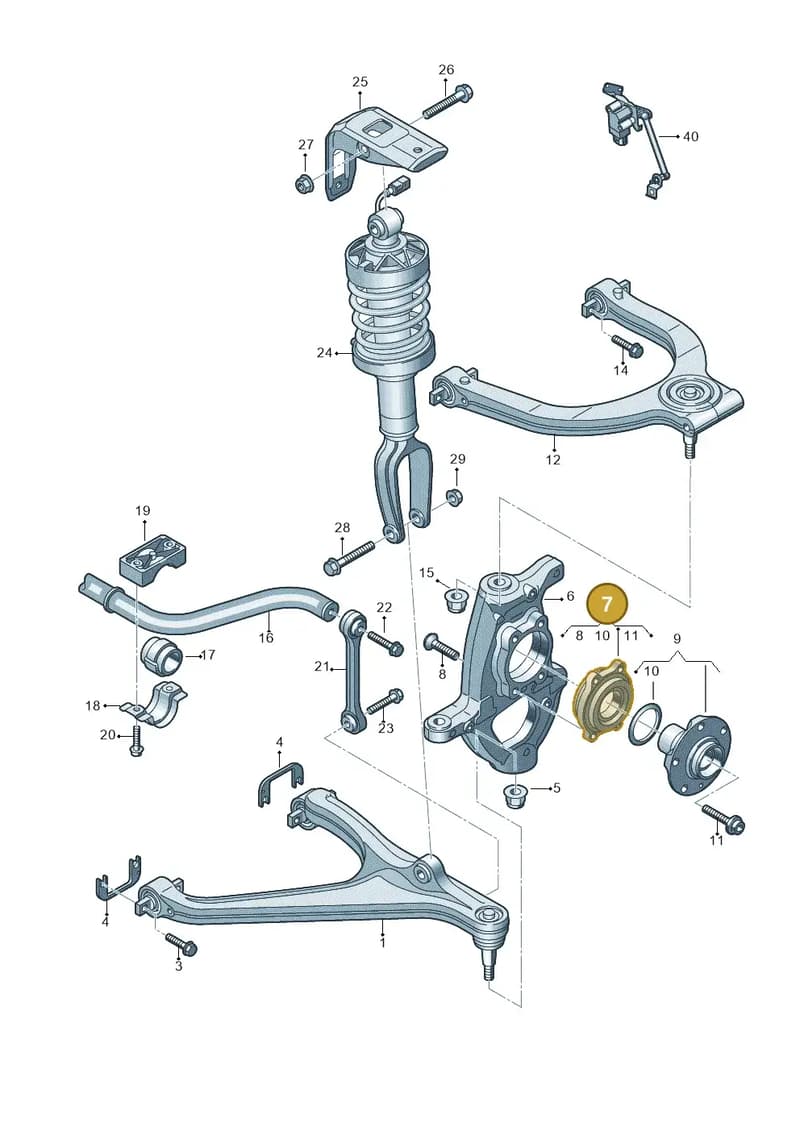 4S0498625 — Audi R8 Spyder (2015-2024) diagram 872407000, position 7