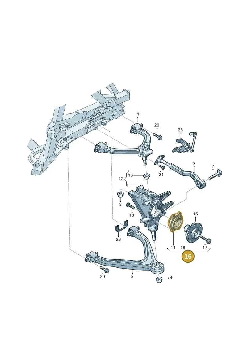4S0598625 — Audi R8 Spyder (2015-2024) diagram 872505050, position 16