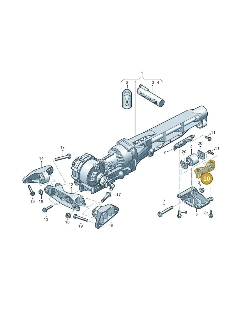 4S0599361B — Audi R8 Spyder (2015-2024) diagram 872409000, position 10