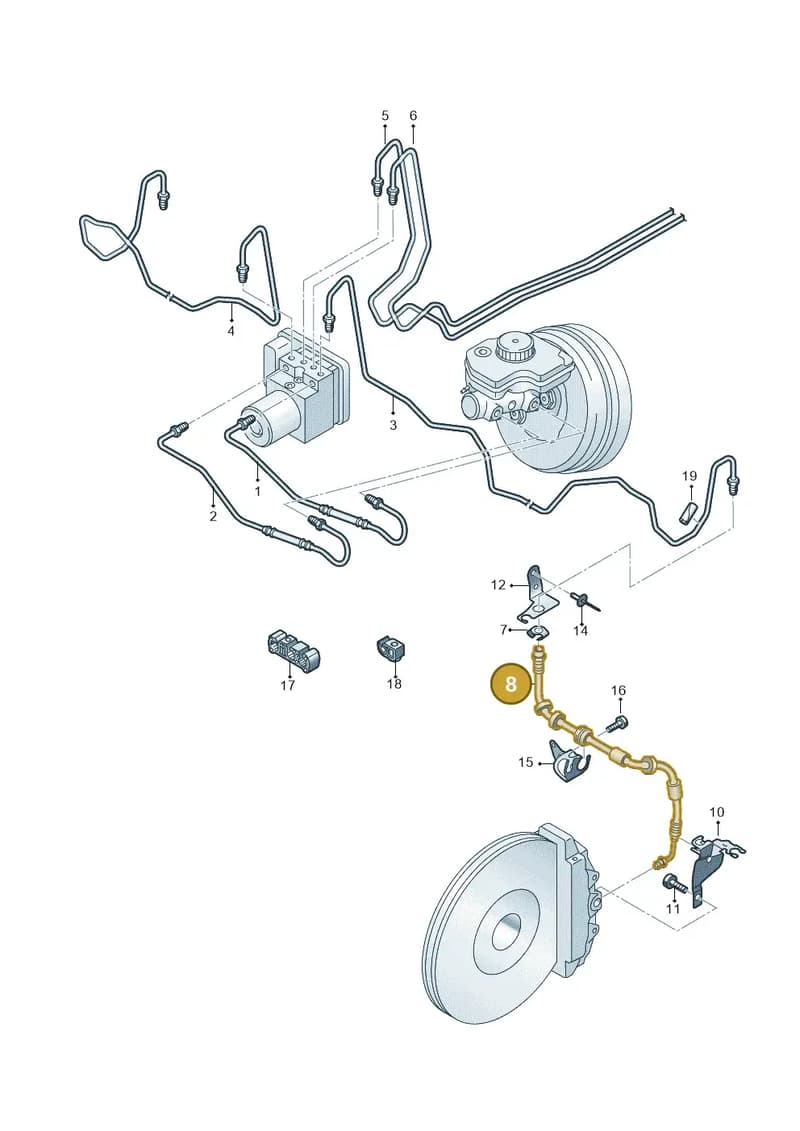4S0611707J — Audi R8 Spyder (2015-2024) diagram 872611200, position 8