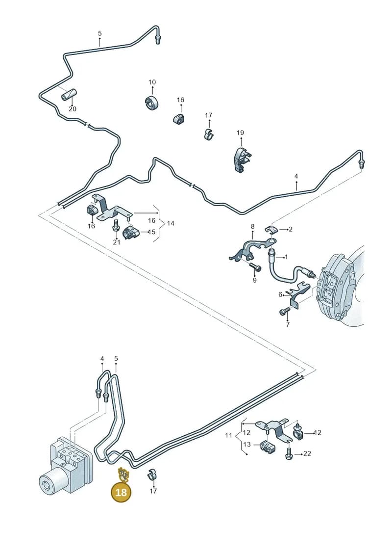 4S0611797J — Audi R8 Spyder (2015-2024) diagram 872611300, position 18