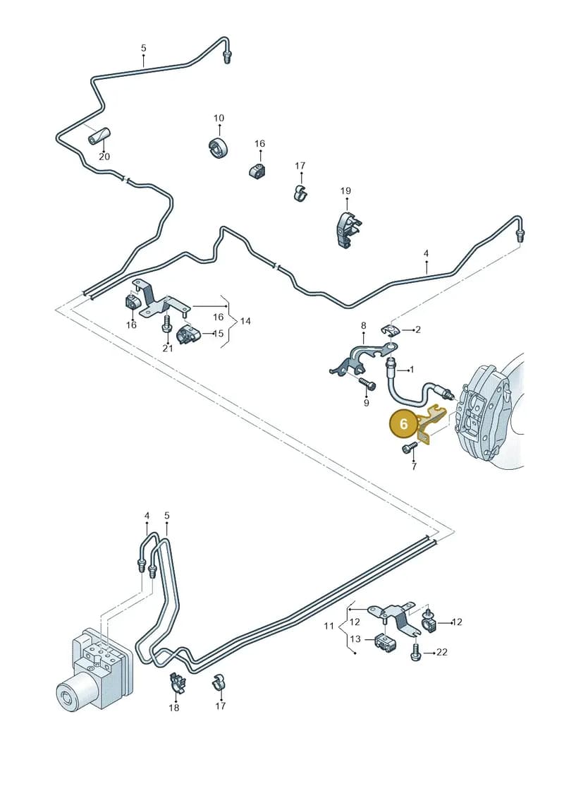 4S0611847D — Audi R8 Spyder (2015-2024) diagram 872611300, position 6