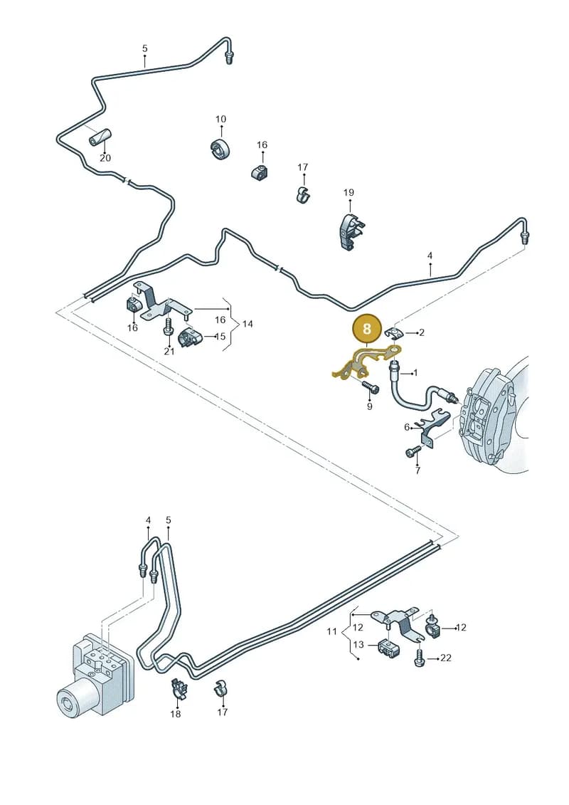 4S0611848J — Audi R8 Spyder (2015-2024) diagram 872611300, position 8
