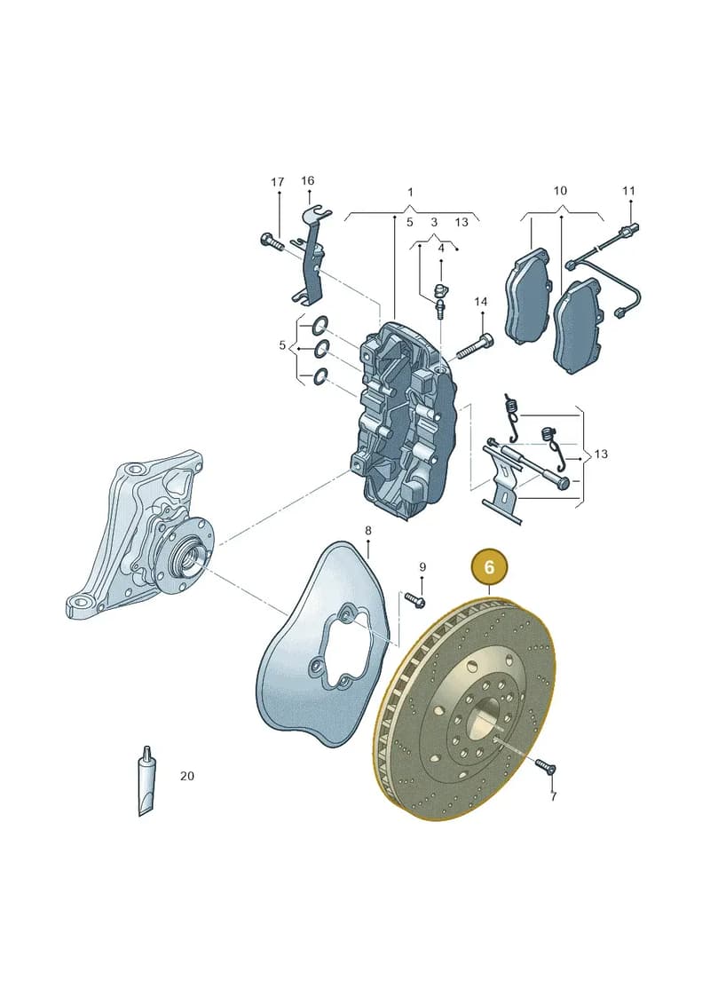 4S0615302D — Audi R8 Spyder (2015-2024) diagram 618615550, position 6