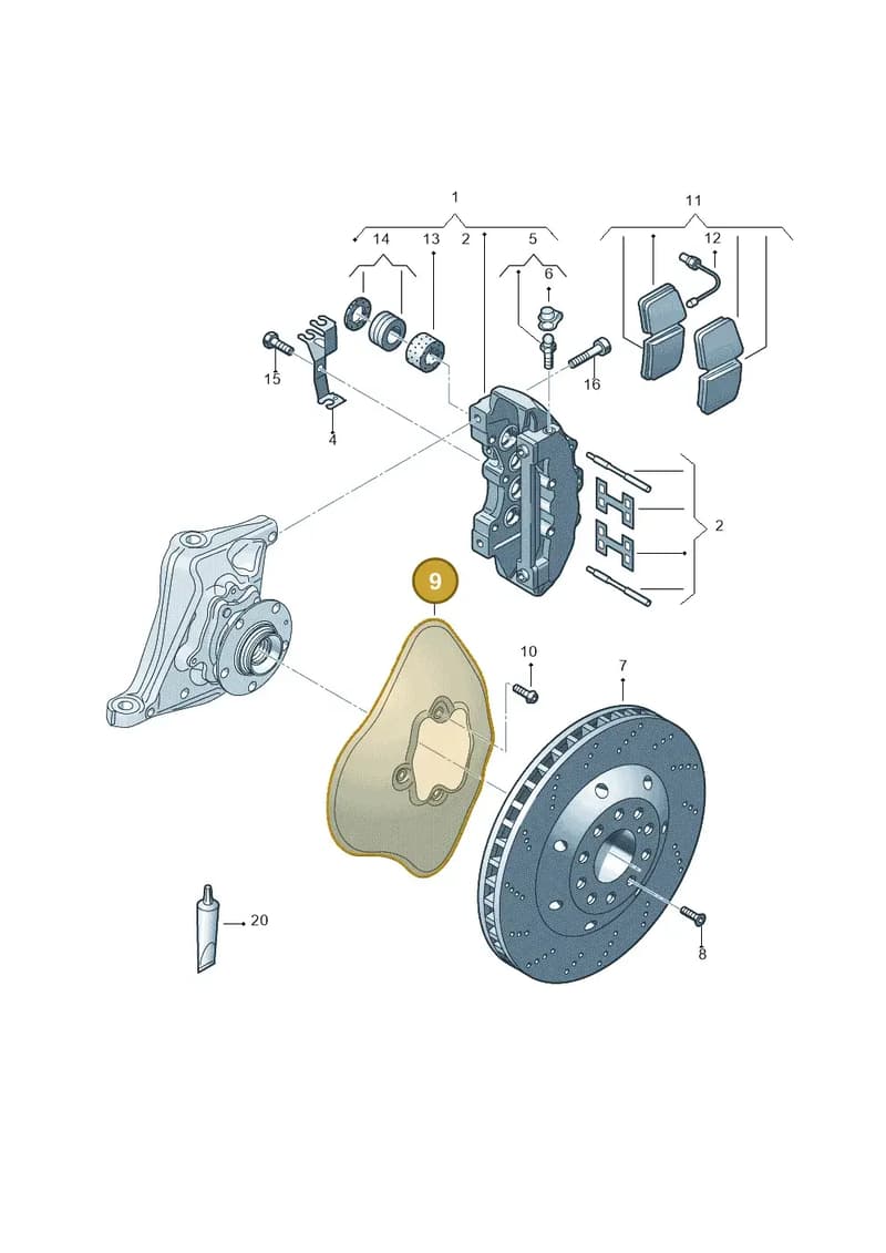 4S0615311 — Audi R8 Spyder (2015-2024) diagram 618615500, position 9