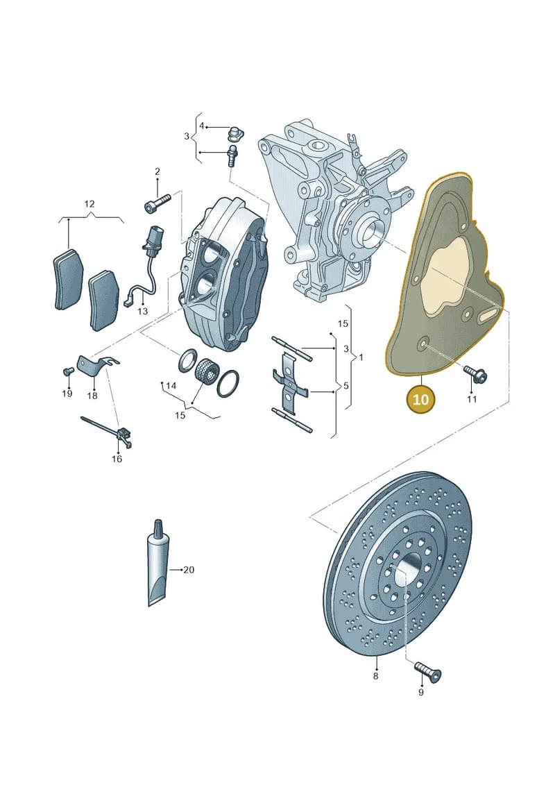 4S0615611A — Audi R8 Spyder (2015-2024) diagram 618615700, position 10