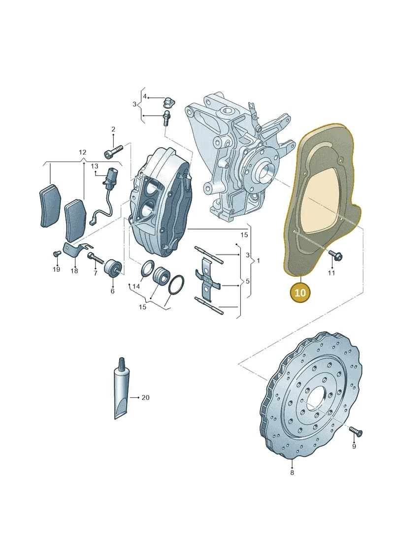4S0615611A — Audi R8 Spyder (2015-2024) diagram 872615600, position 10
