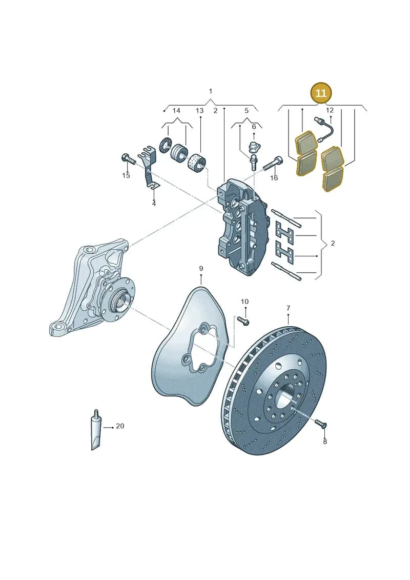 4S0698151L — Audi R8 Spyder (2015-2024) diagram 618615500, position 11