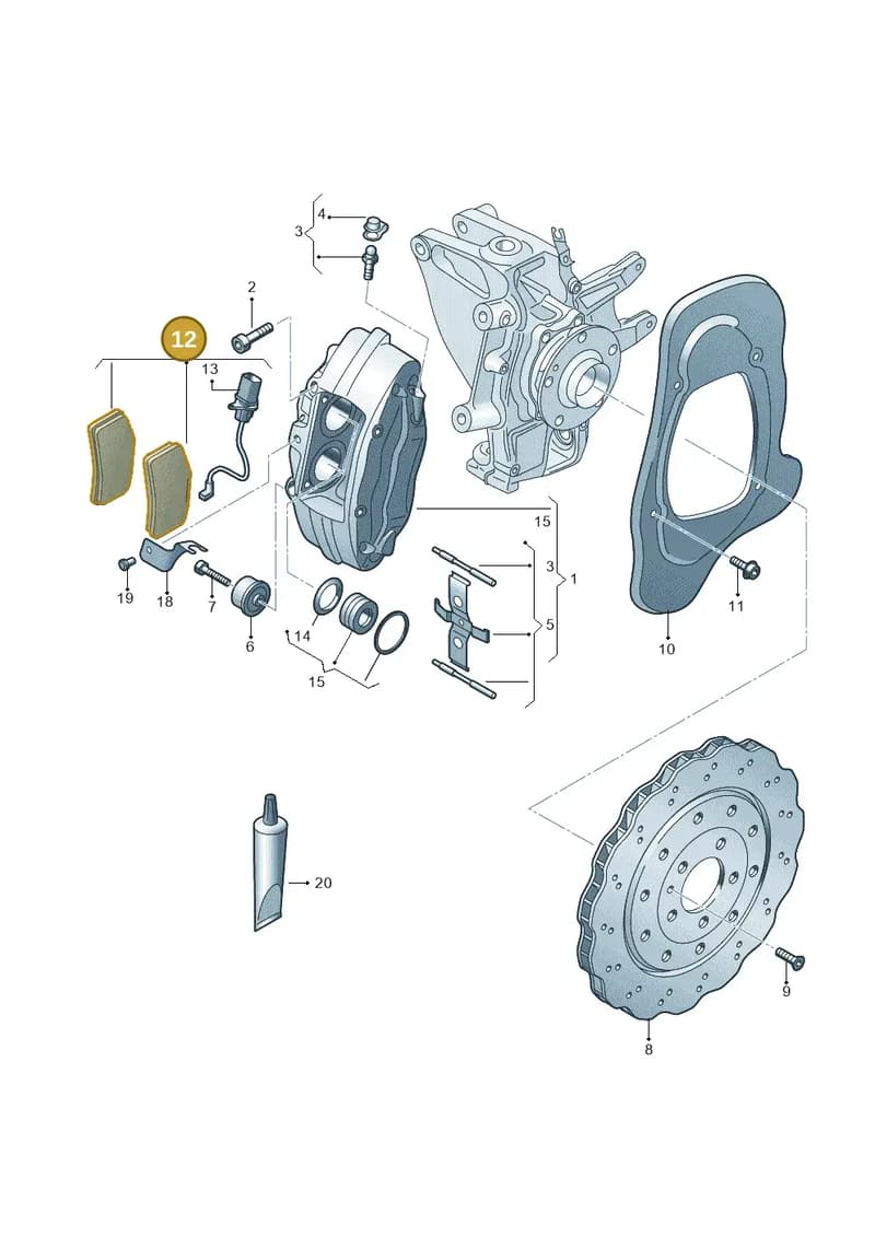 4S0698451P — Audi R8 Spyder (2015-2024) diagram 872615600, position 12
