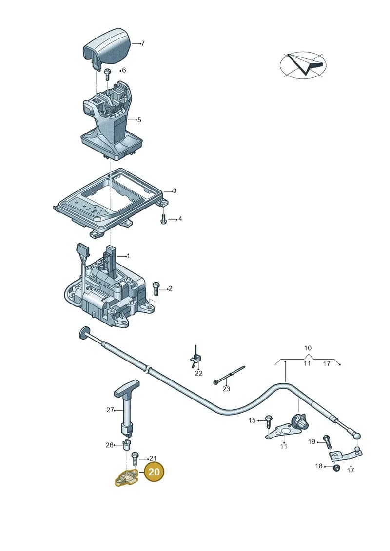 4S0713805 — Audi R8 Spyder (2015-2024) diagram 872713100, position 20