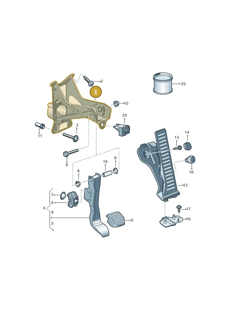 4S0721117E — Audi R8 Spyder (2015-2024) diagram 872721600, position 1