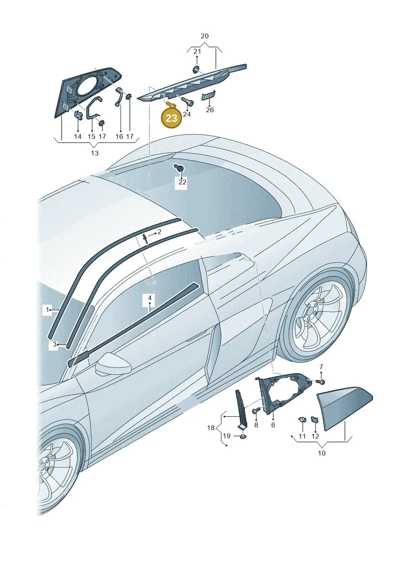 4S0801898 — Audi R8 Spyder (2015-2024) diagram 872853000, position 23