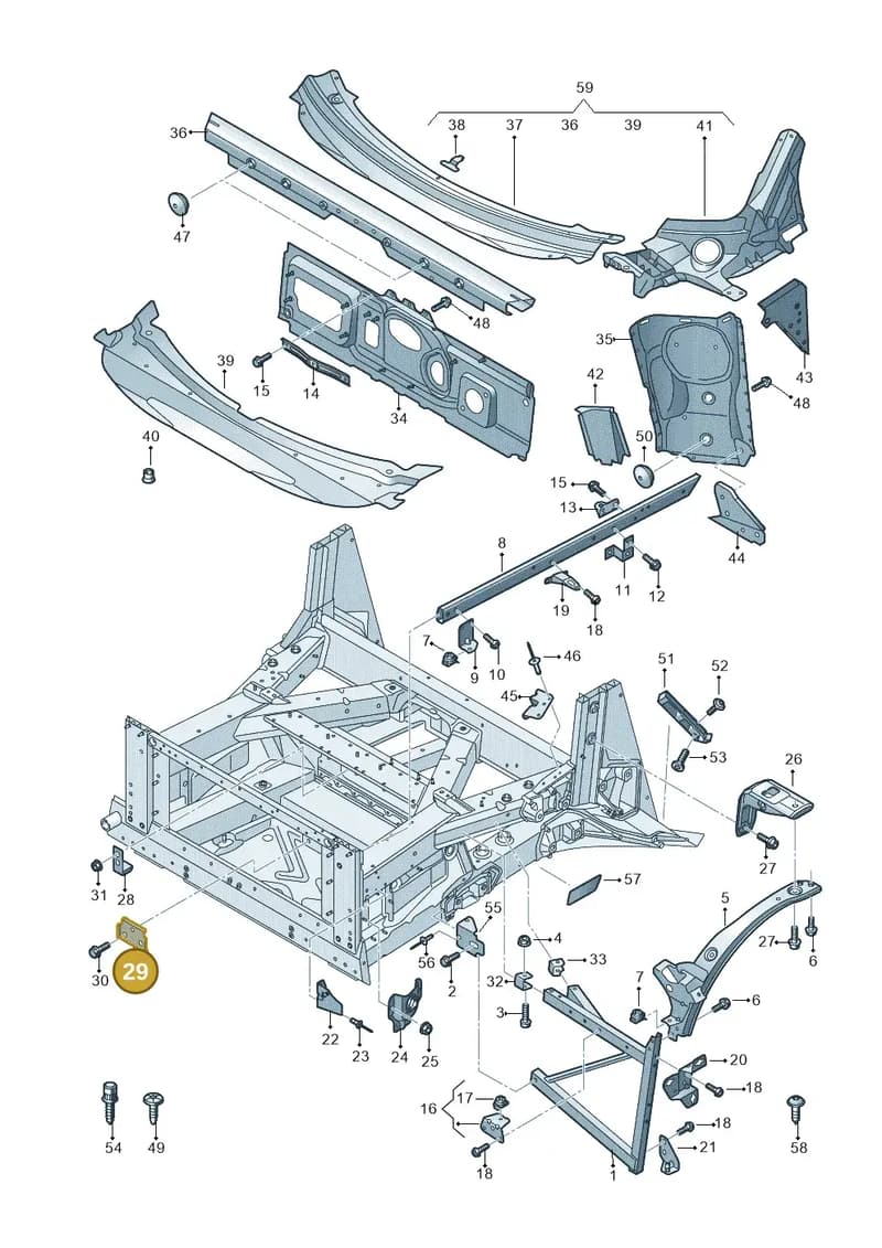 4S0805137D — Audi R8 Spyder (2015-2024) diagram 872805000, position 29