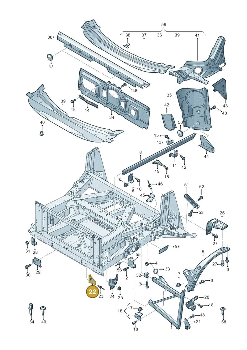 4S0805256B — Audi R8 Spyder (2015-2024) diagram 872805000, position 22