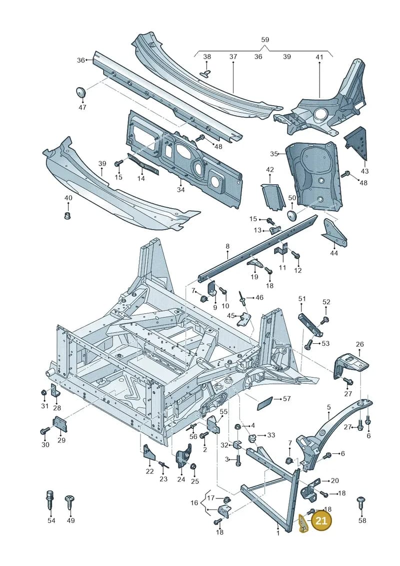 4S0805259B — Audi R8 Spyder (2015-2024) diagram 872805000, position 21