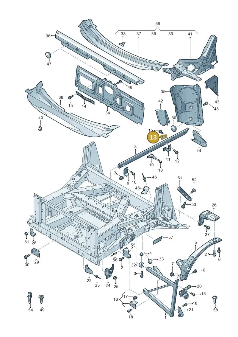 4S0805292 — Audi R8 Spyder (2015-2024) diagram 872805000, position 13