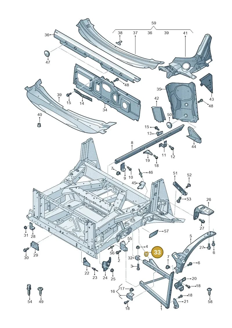 4S0805372B — Audi R8 Spyder (2015-2024) diagram 872805000, position 33