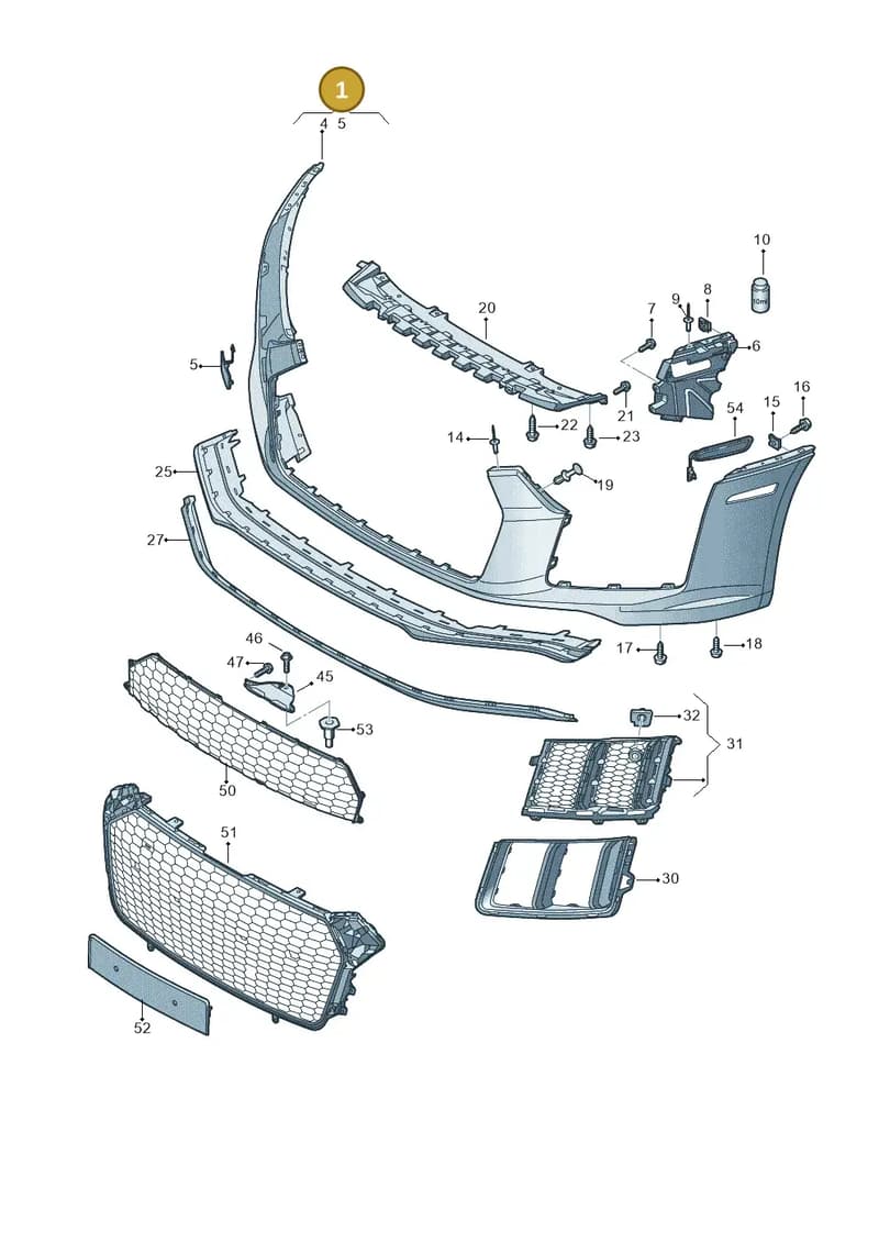 4S0807103AGRU — Audi R8 Spyder (2015-2024) diagram 872807100, position 1