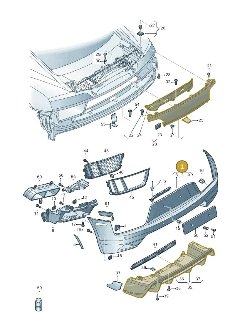 4S0807303CGRU — Audi R8 Spyder (2015-2024) diagram 872807600, position 1