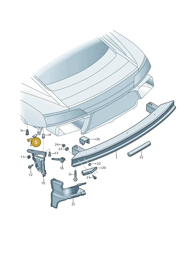 4S0807726 — Audi R8 Spyder (2015-2024) diagram 872807500, position 5