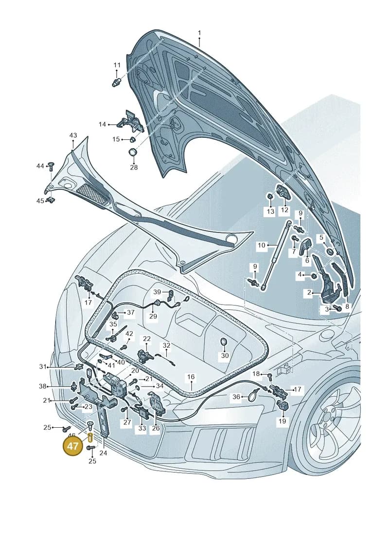 4S0807726 — Audi R8 Spyder (2015-2024) diagram 872823000, position 47