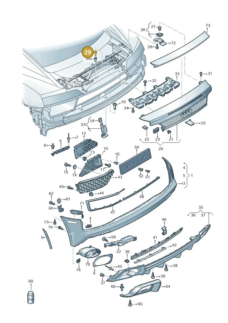 4S0807793 — Audi R8 Spyder (2015-2024) diagram 872807075, position 29
