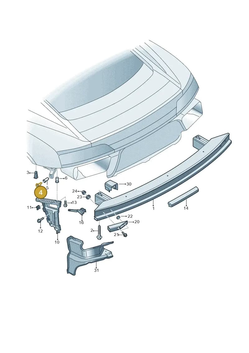 4S0807793 — Audi R8 Spyder (2015-2024) diagram 872807500, position 4