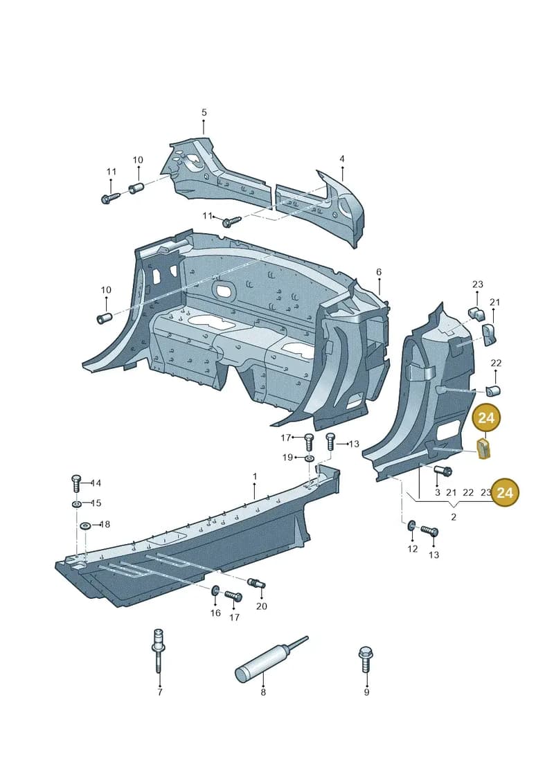 4S0810430K — Audi R8 Spyder (2015-2024) diagram 872800900, position 24