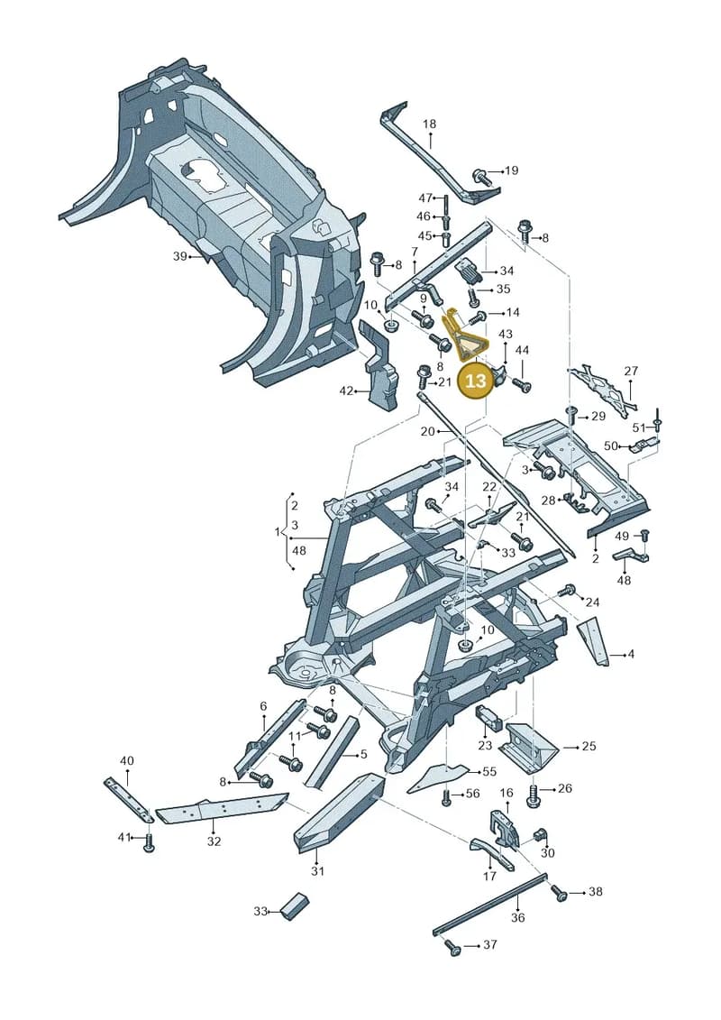 4S0813500C — Audi R8 Spyder (2015-2024) diagram 872813100, position 13