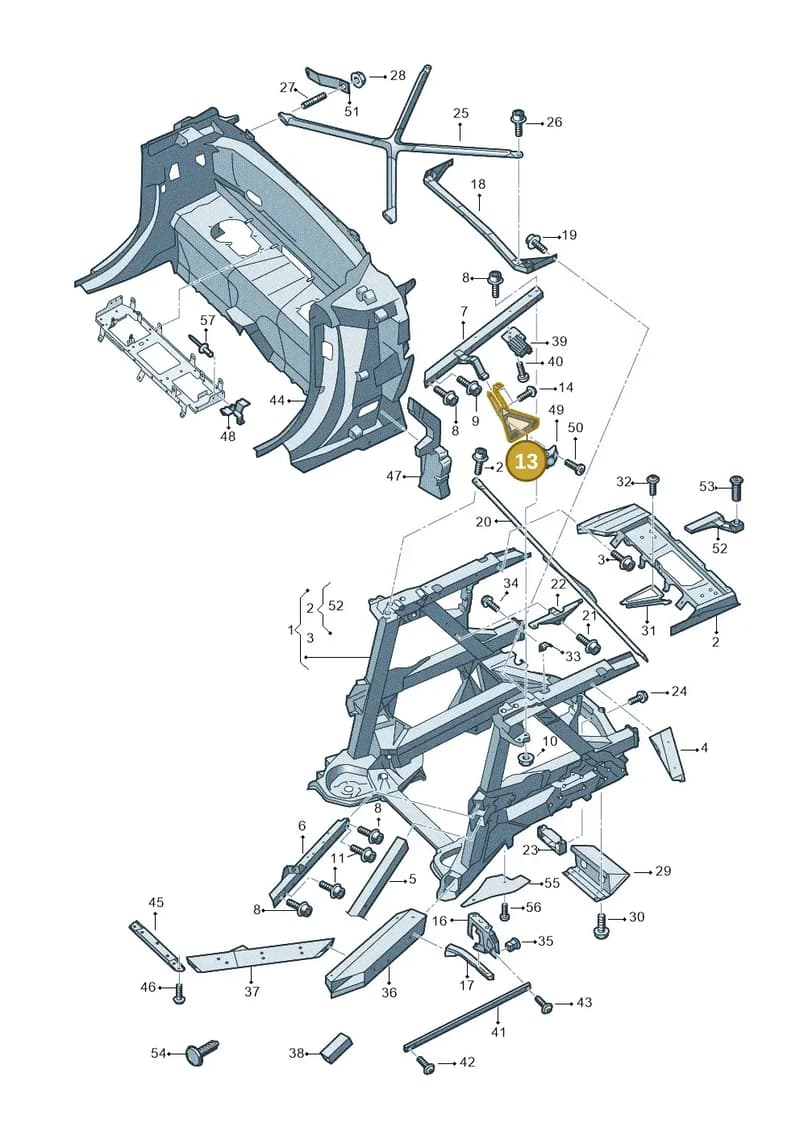 4S0813500C — Audi R8 Spyder (2015-2024) diagram 872813000, position 13