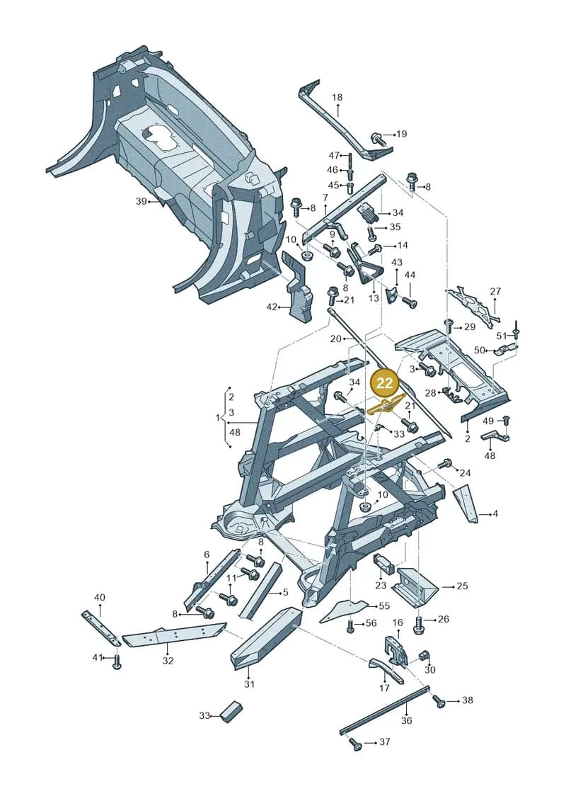 4S0813546C — Audi R8 Spyder (2015-2024) diagram 872813100, position 22