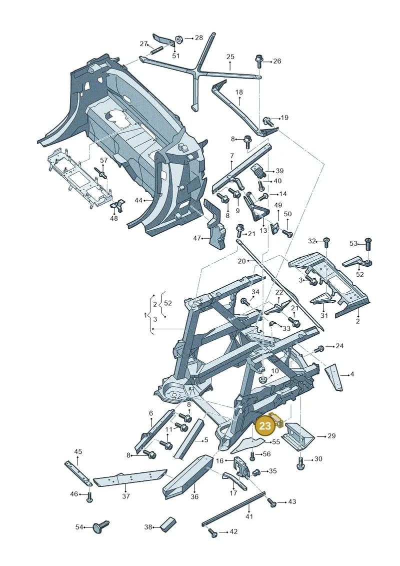 4S0813857B — Audi R8 Spyder (2015-2024) diagram 872813000, position 23