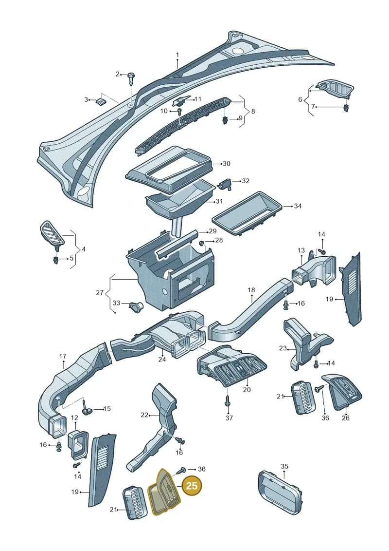 4S0820901DQZ1 — Audi R8 Spyder (2015-2024) diagram 872819300, position 25