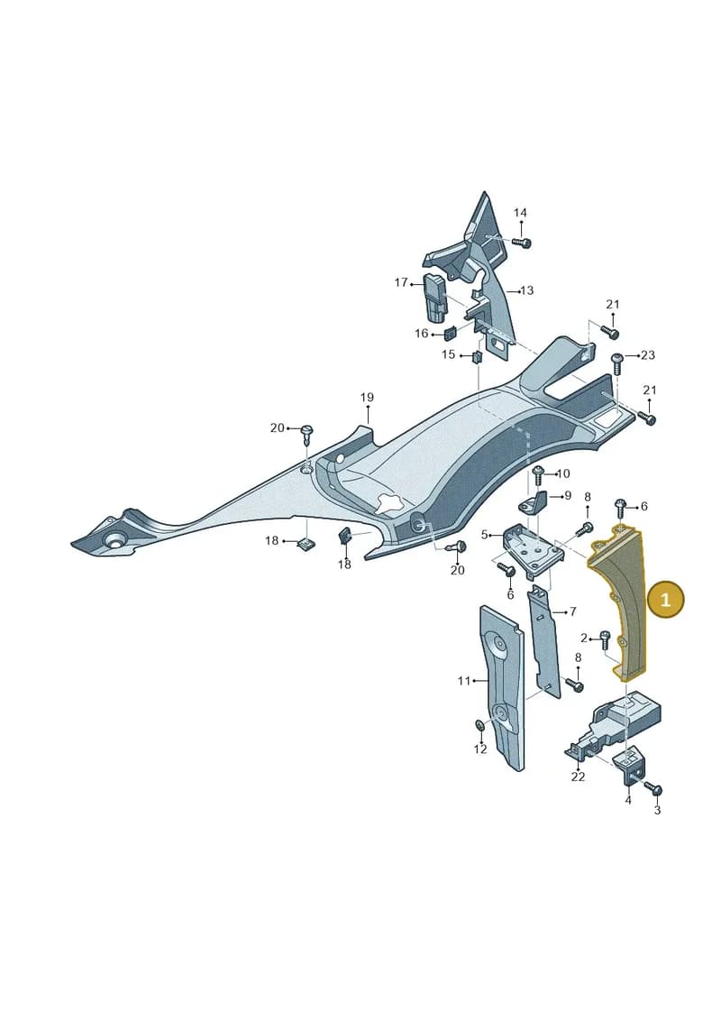 4S0821105GRU — Audi R8 Spyder (2015-2024) diagram 872821000, position 1