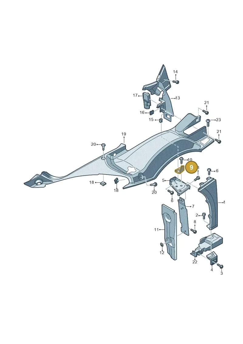 4S0823499 — Audi R8 Spyder (2015-2024) diagram 872821000, position 9