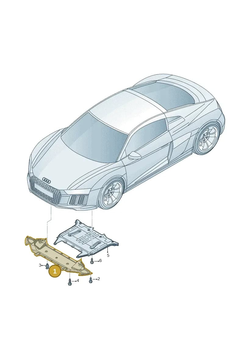 4S0825101G — Audi R8 Spyder (2015-2024) diagram 872825010, position 1