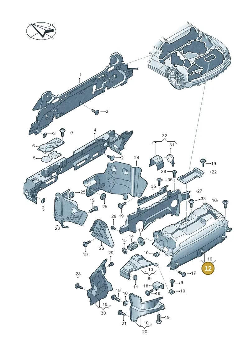 4S0825709D — Audi R8 Spyder (2015-2024) diagram 872825500, position 12