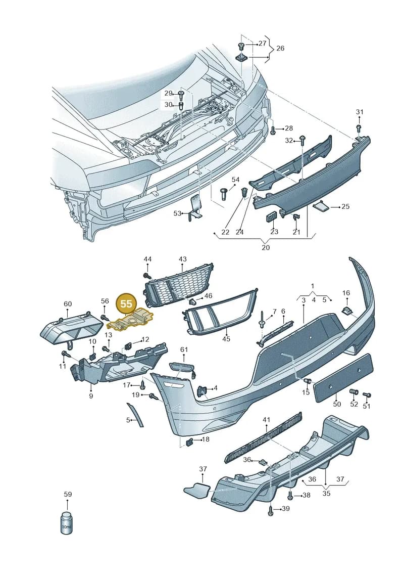 4S0825730A — Audi R8 Spyder (2015-2024) diagram 872807600, position 55