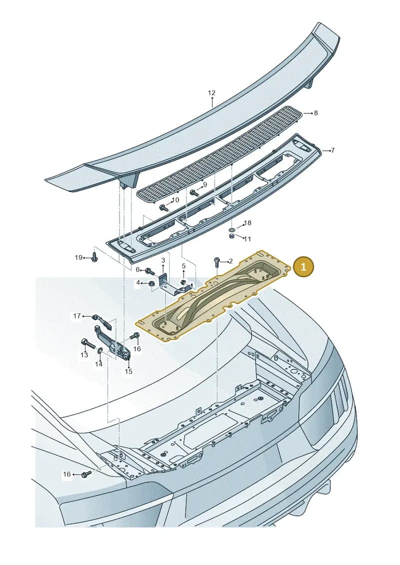 4S0827567A — Audi R8 Spyder (2015-2024) diagram 872827510, position 1