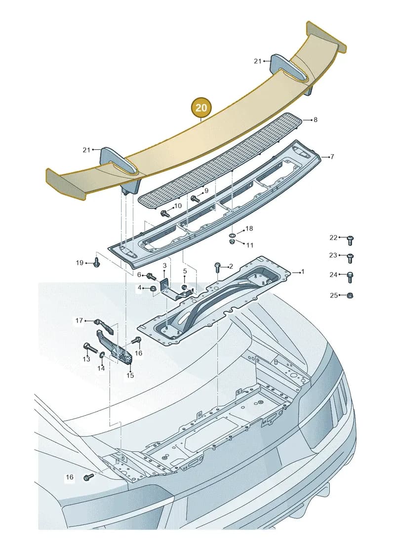 4S0827767 — Audi R8 Spyder (2015-2024) diagram 872827053, position 20