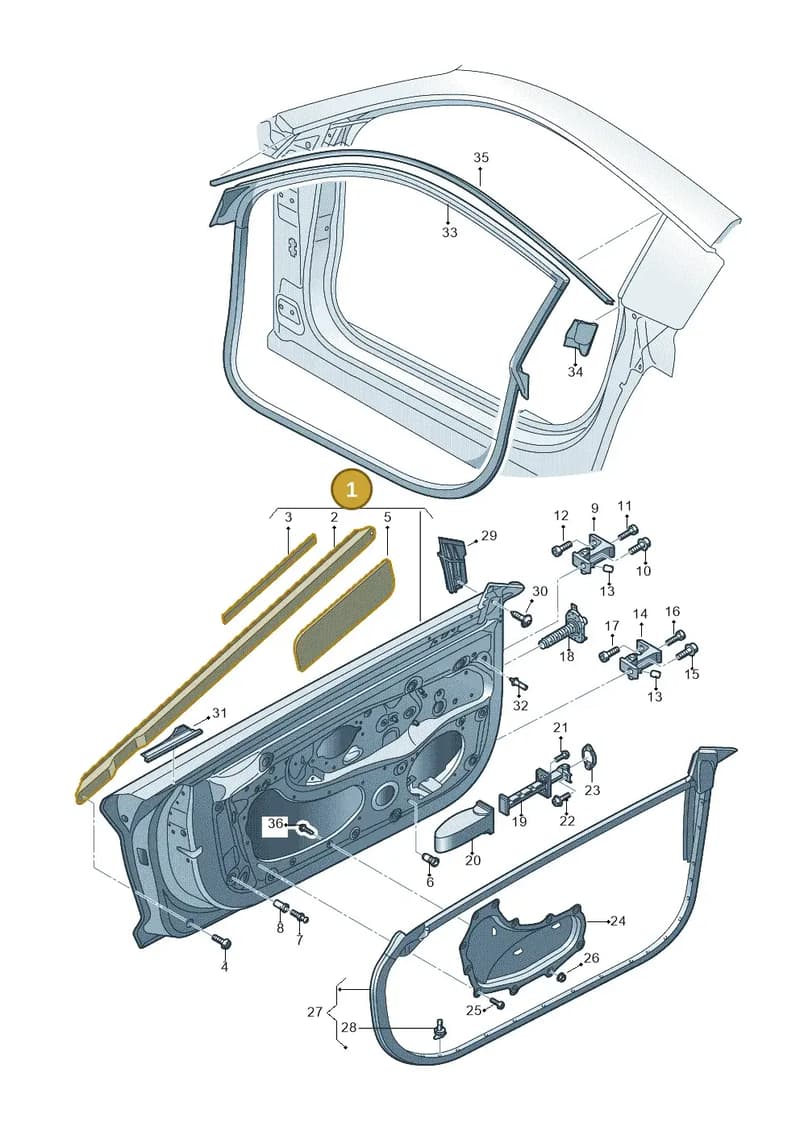 4S0831051A — Audi R8 Spyder (2015-2024) diagram 872831100, position 1