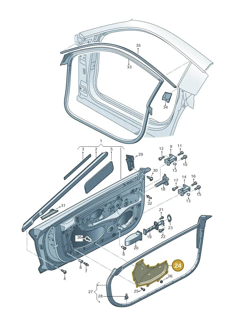 4S0837104B — Audi R8 Spyder (2015-2024) diagram 872831100, position 24