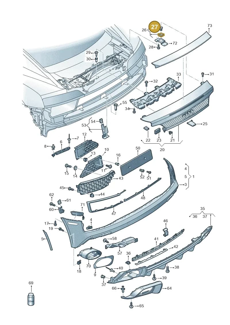 4S0853755 — Audi R8 Spyder (2015-2024) diagram 872807075, position 27