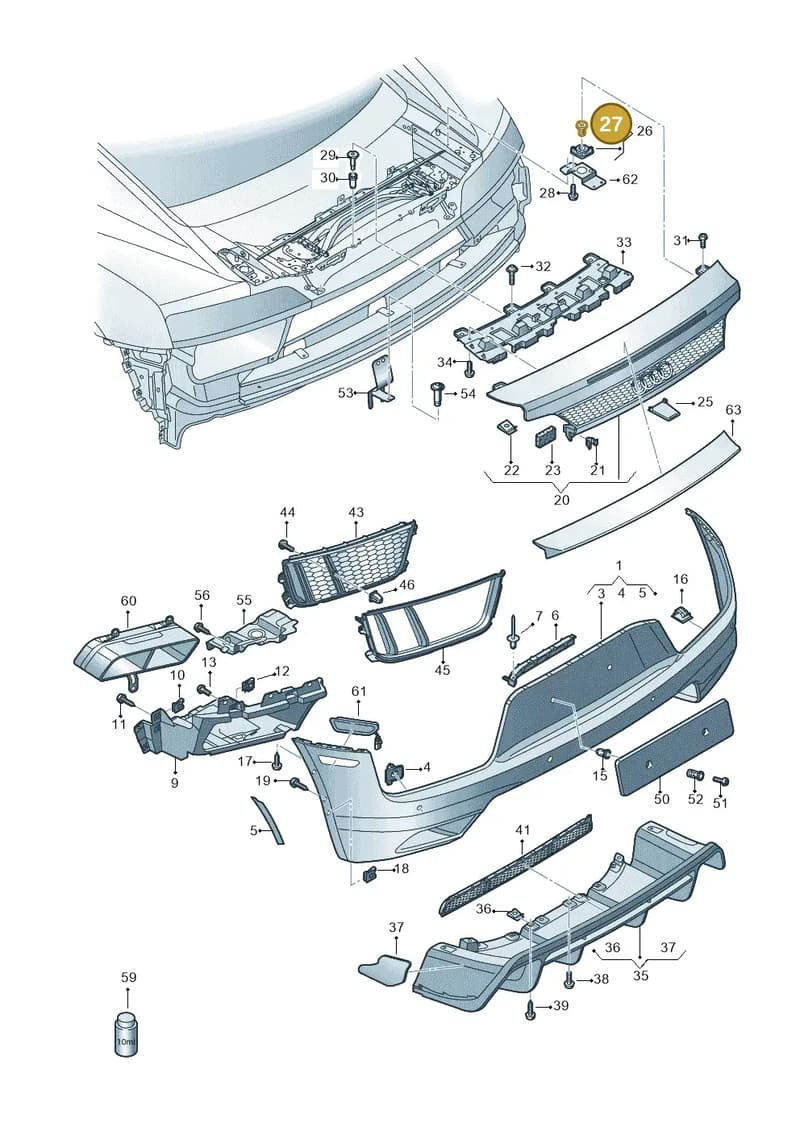4S0853755 — Audi R8 Spyder (2015-2024) diagram 872807700, position 27