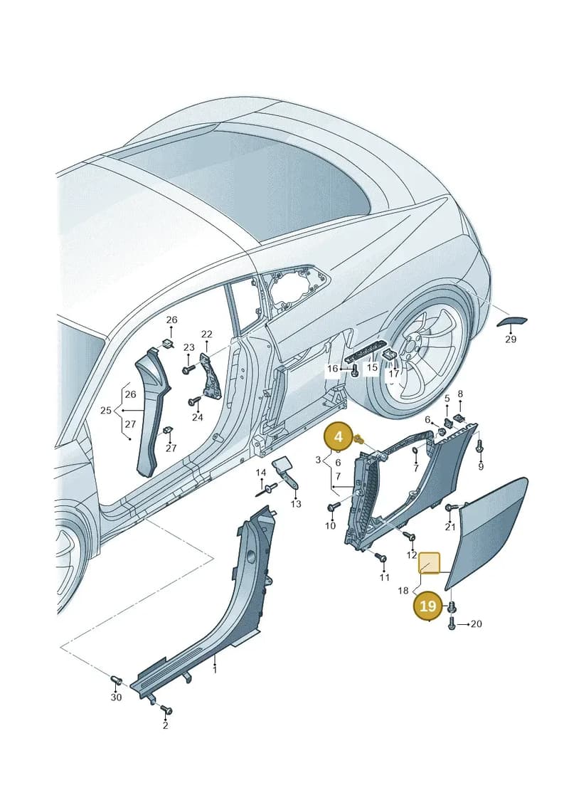 4S0853755 — Audi R8 Spyder (2015-2024) diagram 872853200, position 4+19