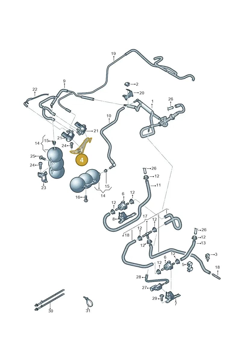4S0864288C — Audi R8 Spyder (2015-2024) diagram 872133220, position 4